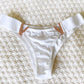 Satin briefs with metallic detail