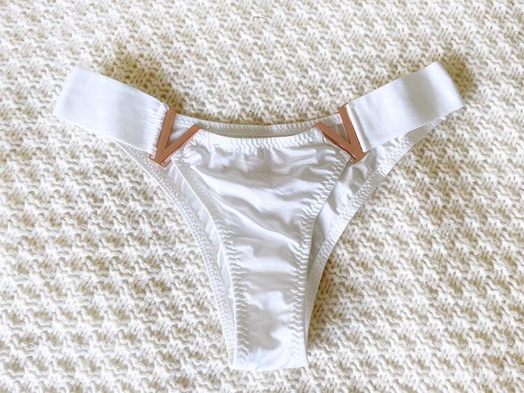 Satin briefs with metallic detail