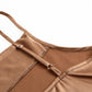 Brown satin tank top