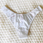 Satin briefs with metallic detail