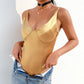 Satin gold bodysuit