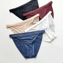 High-waisted satin briefs