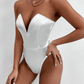 White satin bodysuit