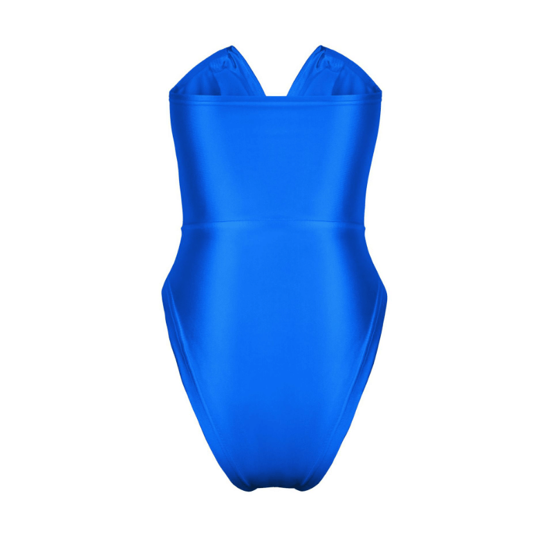 Royal blue satin bodysuit