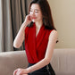 Red satin blouse