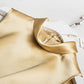 Gold satin camisole with collar