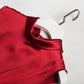 Red satin camisole with collar