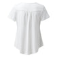 White satin top with lace at the chest