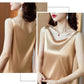 Débardeur Victoire beige en satin 