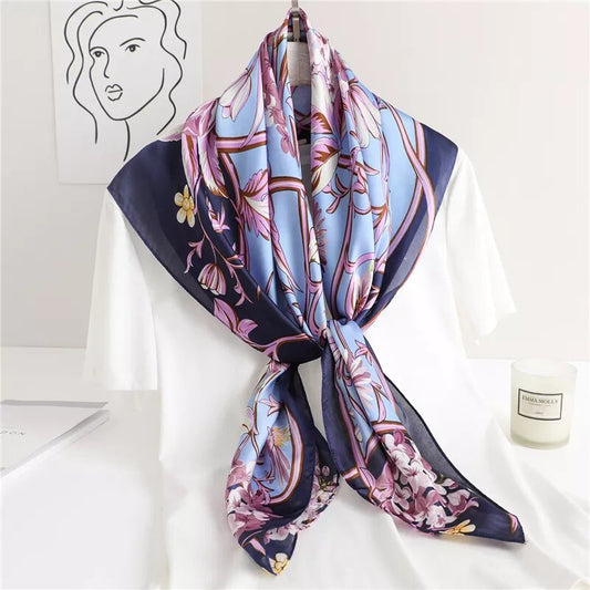 Foulard en satin Fleur