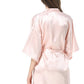 Kimono satiné rose pour femme
