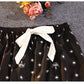 Pyjama en satin noir étoilé
