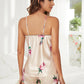 Pyjama satiné beige et rose