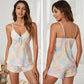 Pyjama satiné multicolore