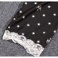 Pyjama satiné noir étoilé