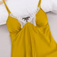 Pyjama satiné jaune Joy