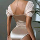    body en satin nude avec epaules bouffantes