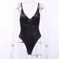    body satiné noir corset
