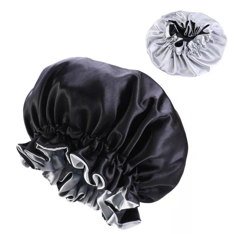 bonnet satin sans elastique noir