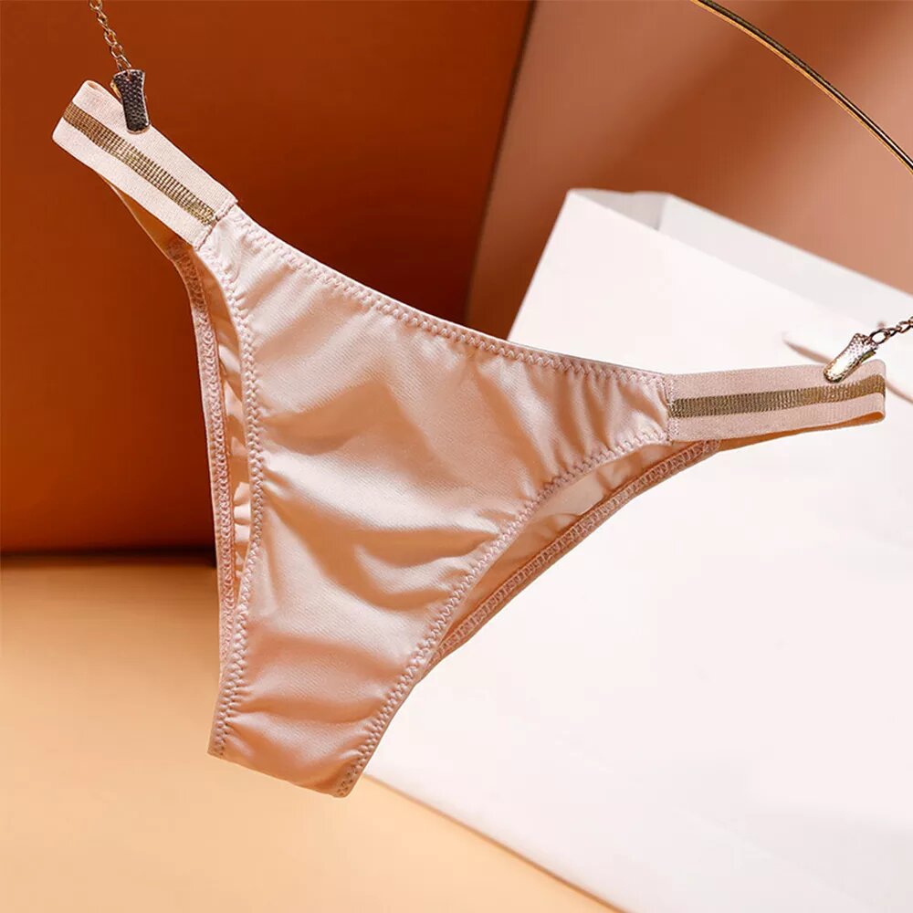 culotte en satin Lucie rose poudré