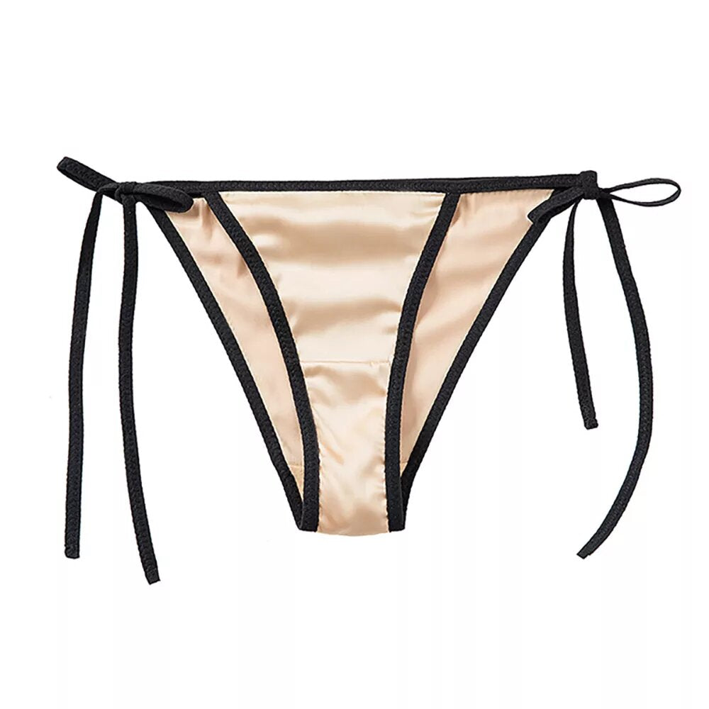 culotte en satin bandage champagne