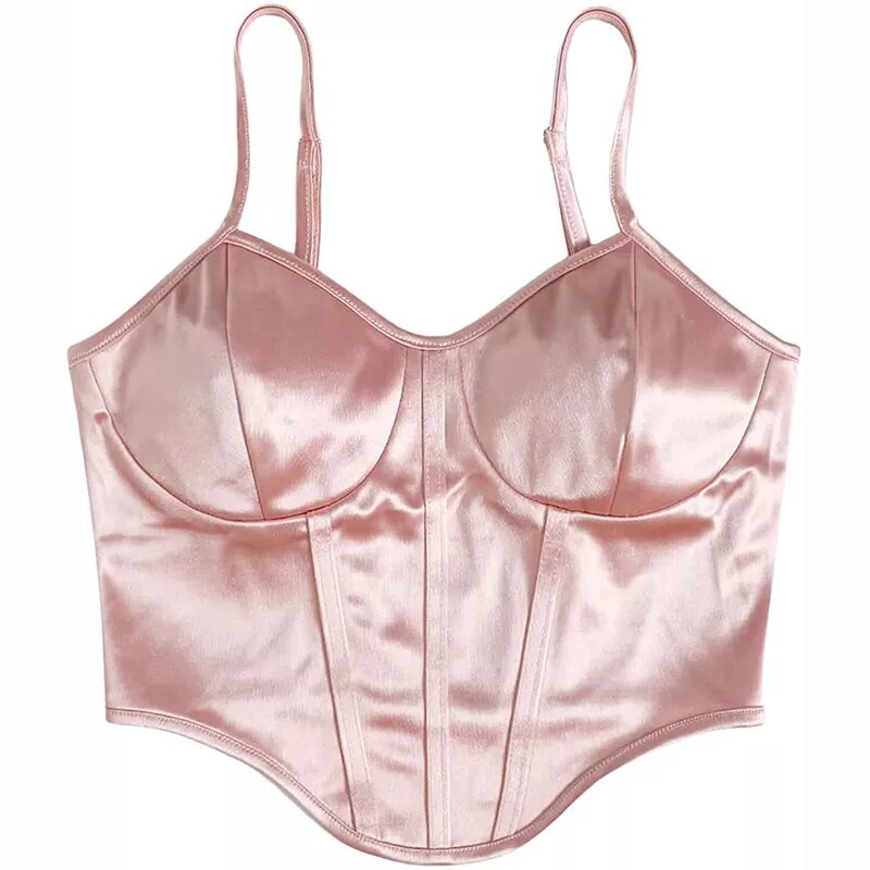 debardeur en satin rose pale Brigerton