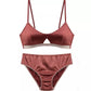 ensemble marron lingerie Julia satin
