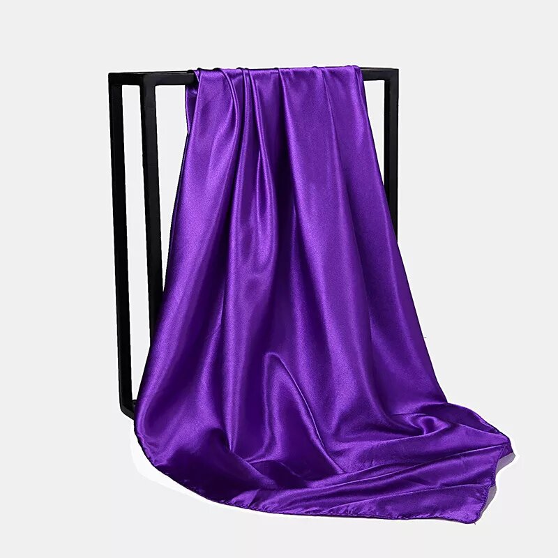 foulard en satin violet