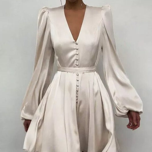     robe boutonnée crème