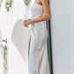 robe maxi bustier en satin blanc