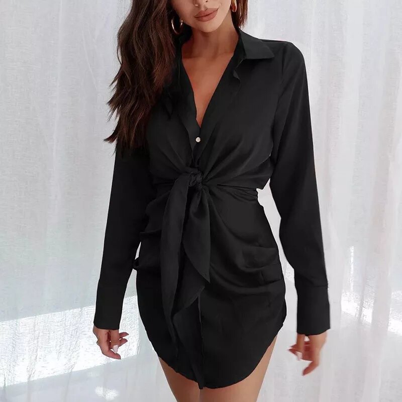 robe satin anna noir